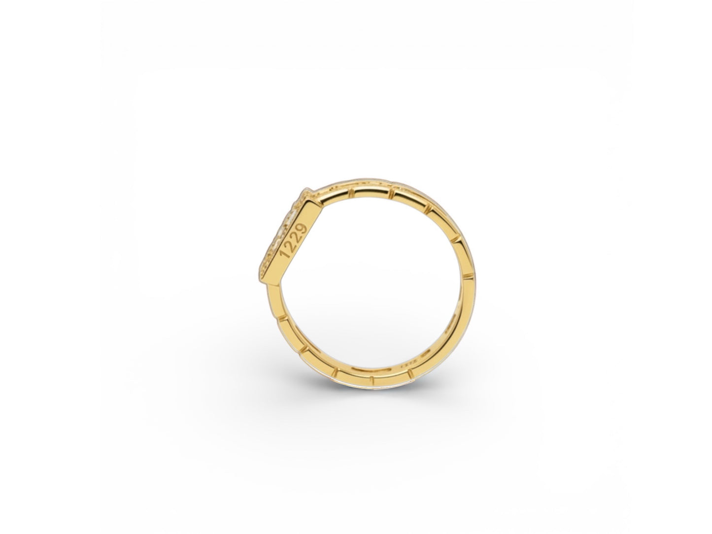 Diamantring mit Geburtsgebet - ost K18 Gelbgold